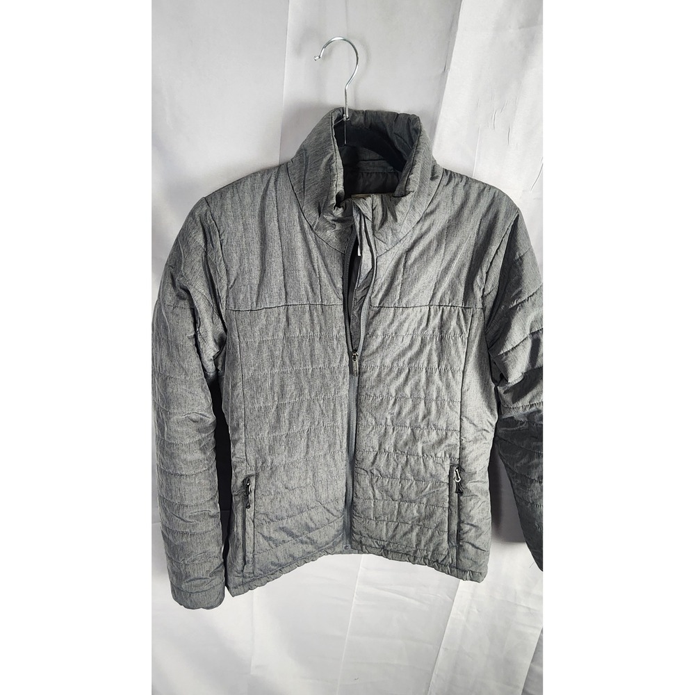 Freedom Trail by Kyodan Womens Grey Quilted Puffer Jacket Size Medium Full Zip